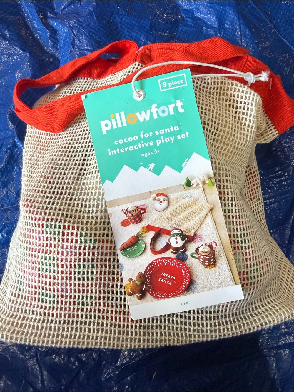 pillowfort Kids Cocoa for Santa Play Set - Red and Cream Tote